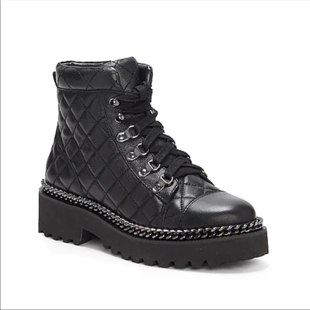 Vince Camuto Maissa Quilted Combat Boot BNIB